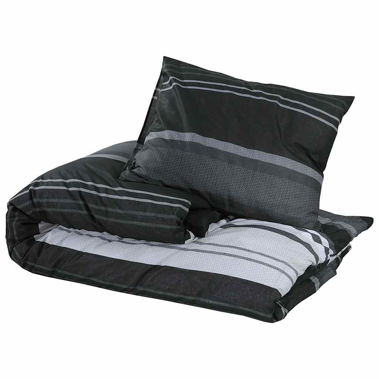 Ensemble de découverte de couette Vidaxl 225x220 cm en noir et blanc