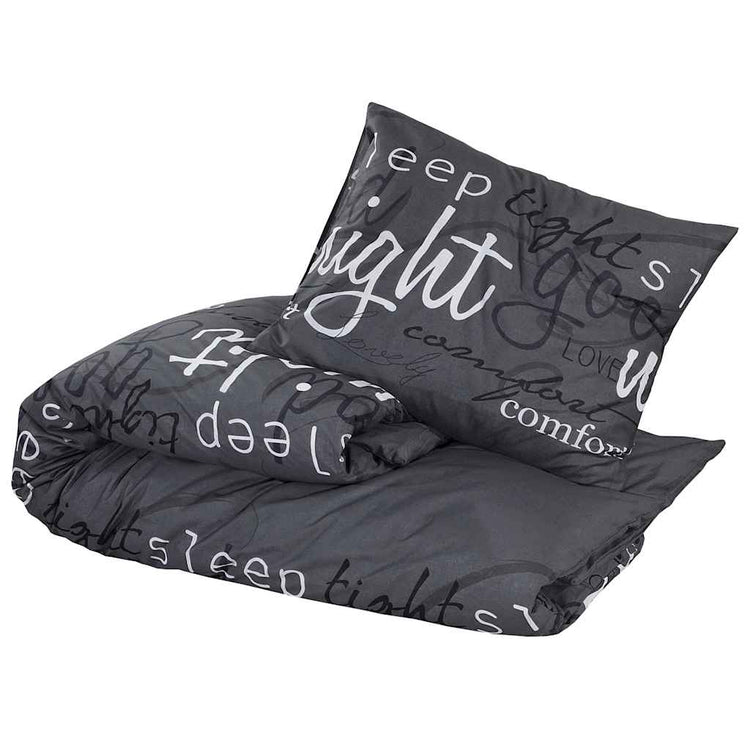 Vidaxx parure de couette 140x200 cm coton noir