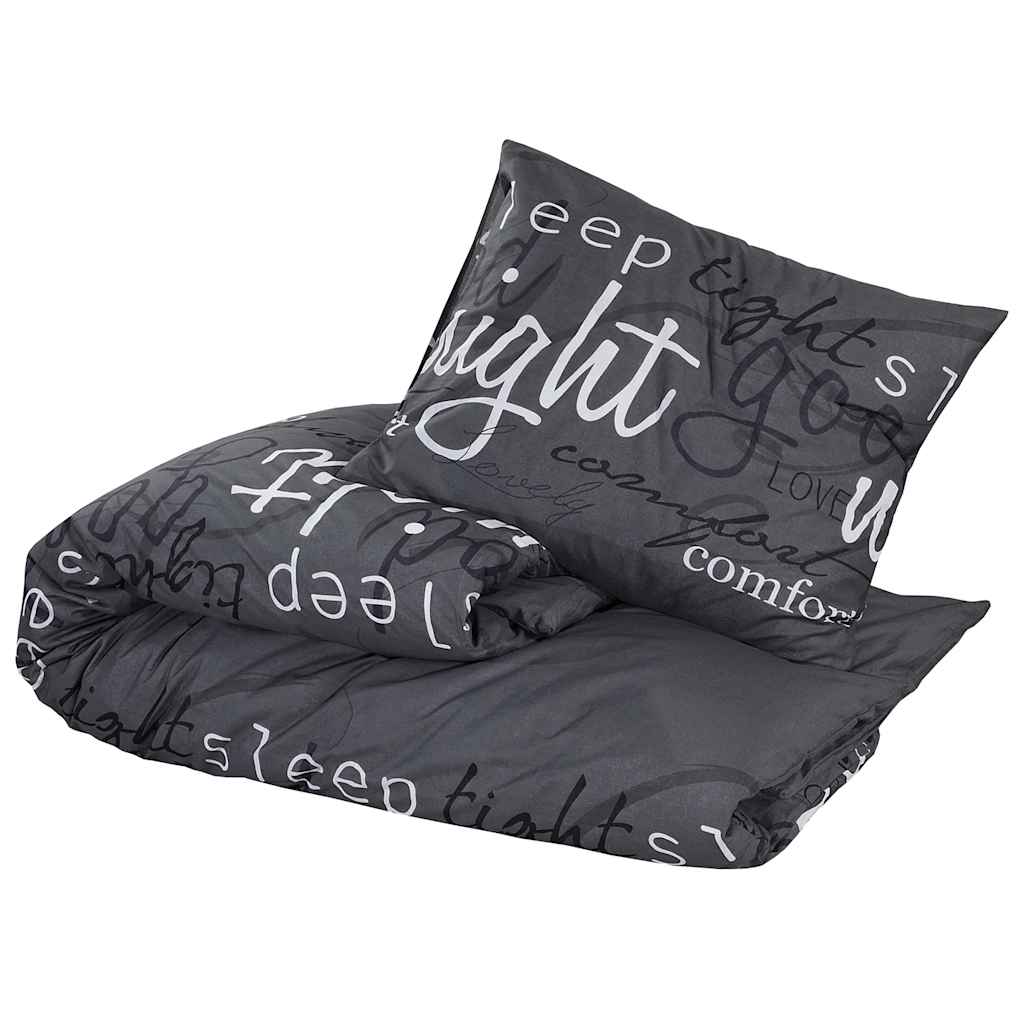 Ensemble de découverte de couette Vidaxl 200x220 cm Black