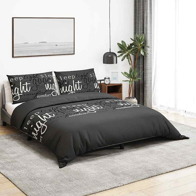 Ensemble de découverte de couette Vidaxl 200x220 cm Black