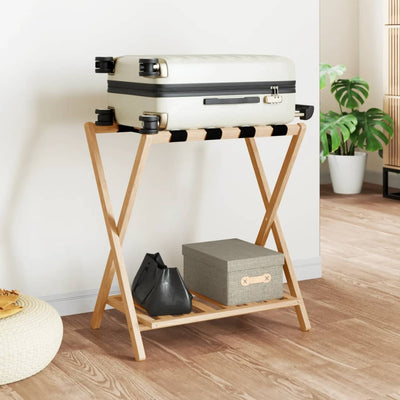 vidaxl Porte-bagages 68x38x58 cm Bambou