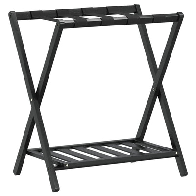 vidaxl Porte-bagages Noir 68x38x58 cm Bambou