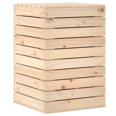 Panier à laverie Vidaxl 44x44x66 cm Pine solide