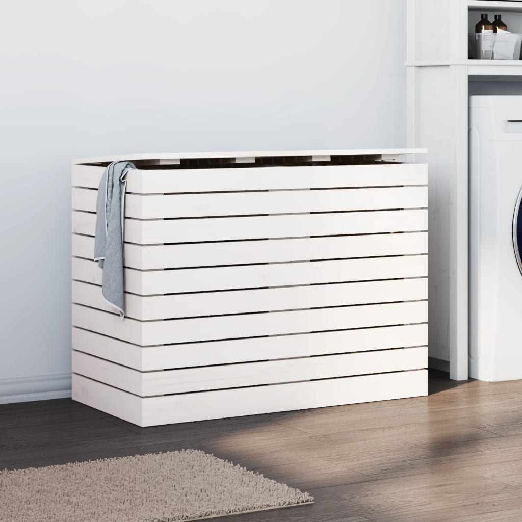 Vidaxl Basket 88.5x44x66 cm Pine solide blanc