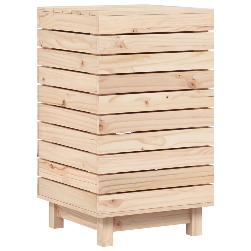 Panier à laverie Vidaxl 44x44x76 cm Pine solide