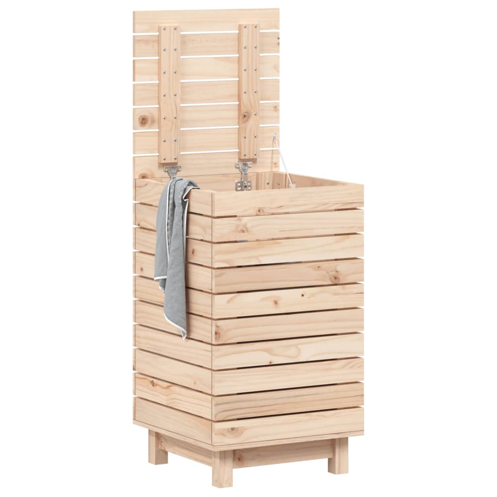 Panier à laverie Vidaxl 44x44x76 cm Pine solide