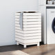 Panier à laverie Vidaxl 44x44x76 cm Pine solide blanc