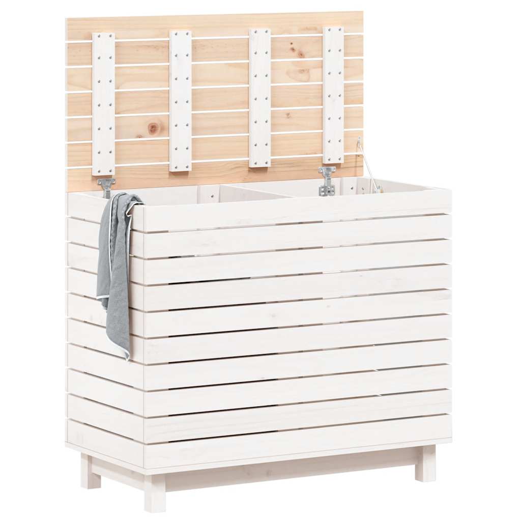 Vidaxl Basket 88.5x44x76 cm Pine solide blanc