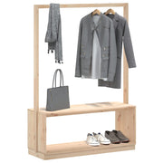 Armoire à chaussures de vêtements de vêtements vidaxl 113x40x157,5 cm de pine miel marron - afbeelding 3