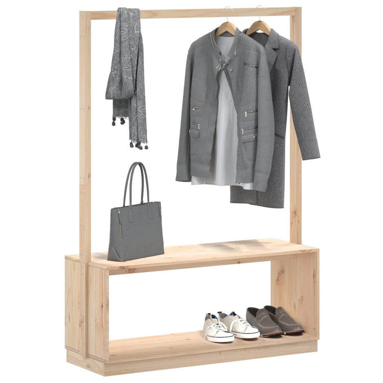 Armoire à chaussures de vêtements de vêtements vidaxl 113x40x157,5 cm de pine miel marron