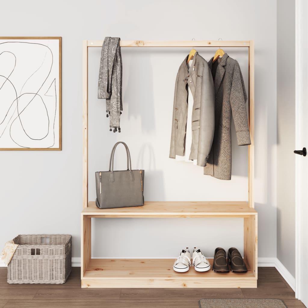 Armoire à chaussures de vêtements de vêtements vidaxl 113x40x157,5 cm de pine miel marron