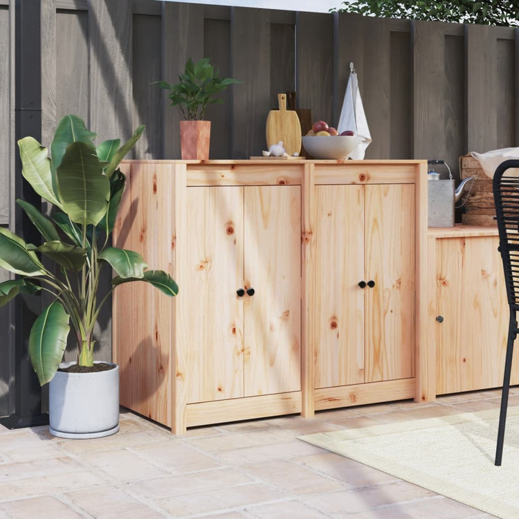 Portes d'armoire Vidaxl pour la cuisine extérieure 2 ST 50x9x82 cm en bois de pin