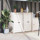 Portes d'armoire Vidaxl pour cuisine extérieure 2 ST 50x9x82 cm Bois de pin blanc