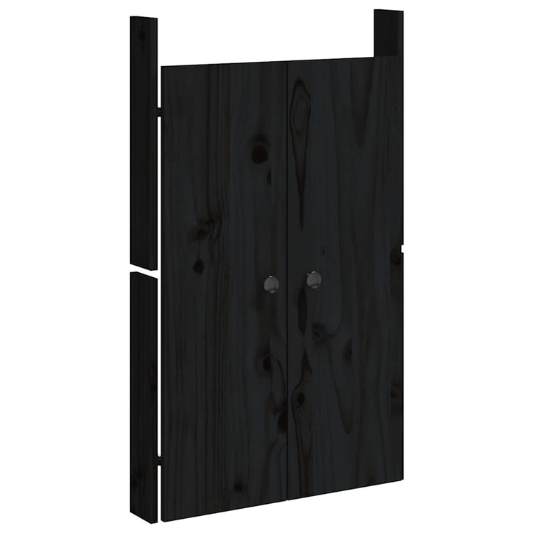 Portes d'armoire Vidaxl pour cuisine extérieure 50x9x82 cm Bois de pin noir
