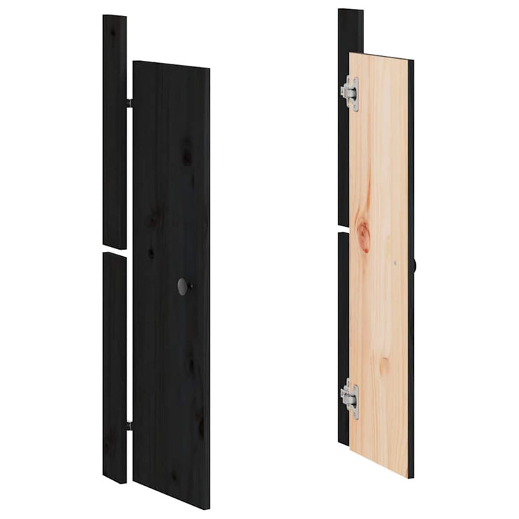 Portes d'armoire Vidaxl pour cuisine extérieure 50x9x82 cm Bois de pin noir