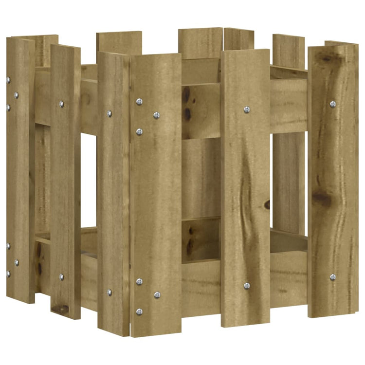 Jardinière Vidaxl avec clôture 30x30x30 cm en bois de pin imprégné