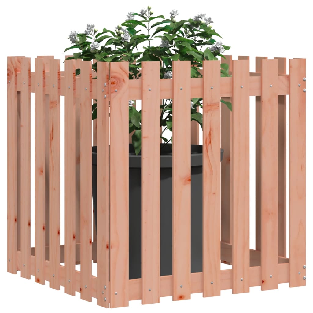 Boîte de planification Vidaxl avec clôture 70x70x70 cm Douglashout solide