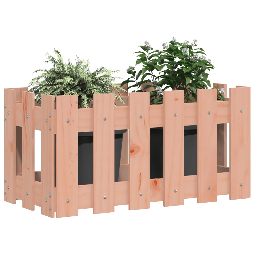 Boîte de planification Vidaxl avec conception de clôture 60x30x30 cm solide solide Dougohout