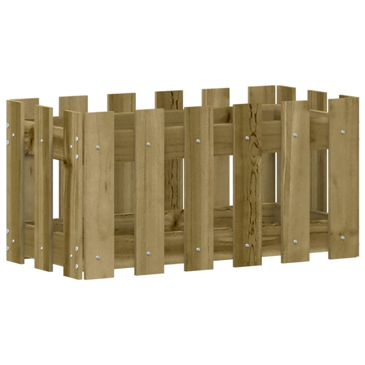 Jardinière Vidaxl avec clôture 60x30x30 cm en bois de pin imprégné
