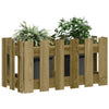 Jardinière Vidaxl avec clôture 60x30x30 cm en bois de pin imprégné