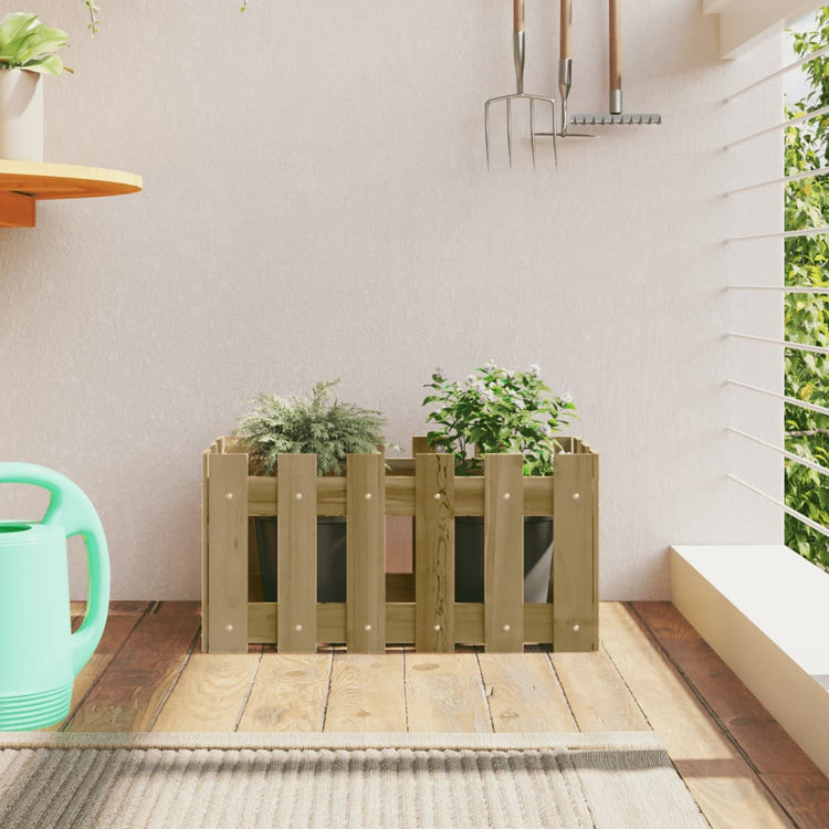 Jardinière Vidaxl avec clôture 60x30x30 cm en bois de pin imprégné