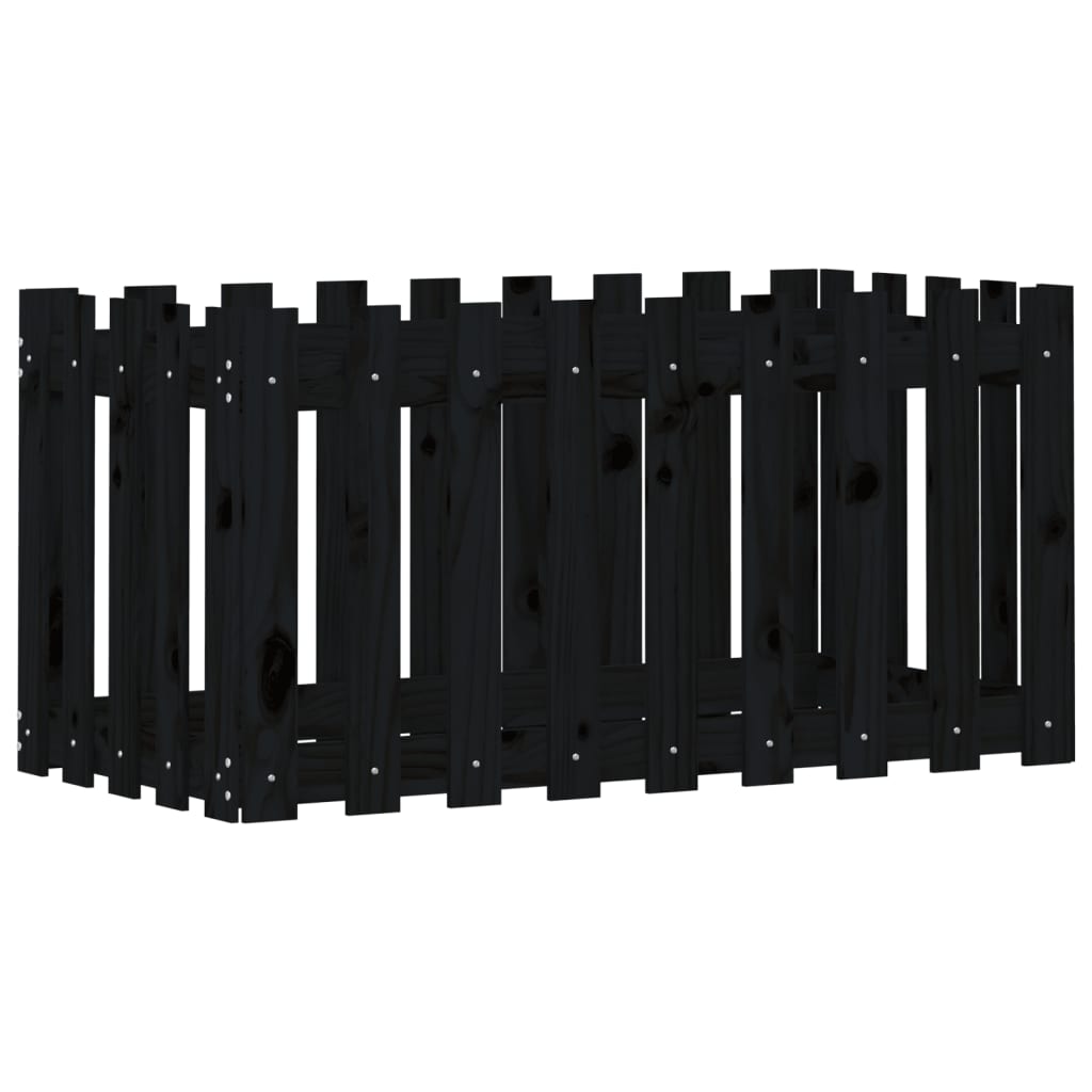 Vidaxl Planter Insense HEK Design 100x50x50 cm Pine Wood Black