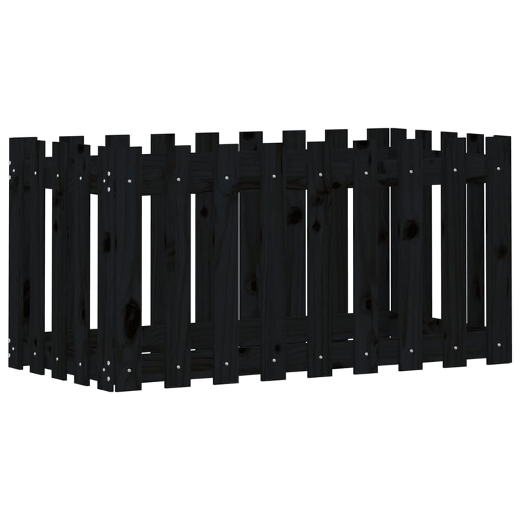 Vidaxl Planter Insense HEK Design 100x50x50 cm Pine Wood Black
