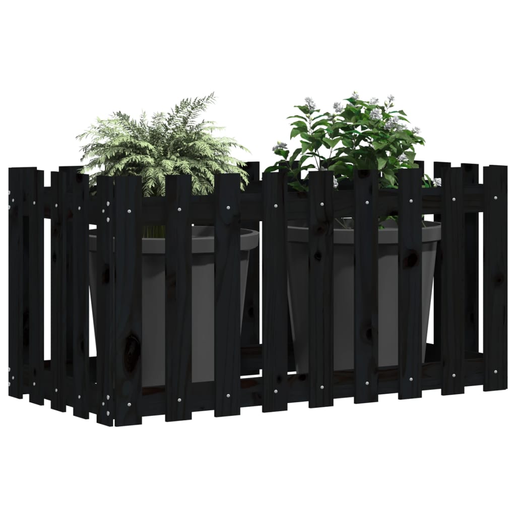 Vidaxl Planter Insense HEK Design 100x50x50 cm Pine Wood Black