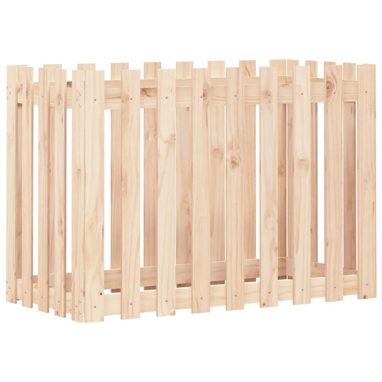 Planteur Vidaxl surélevé avec une clôture 100x50x70 cm en bois de pin