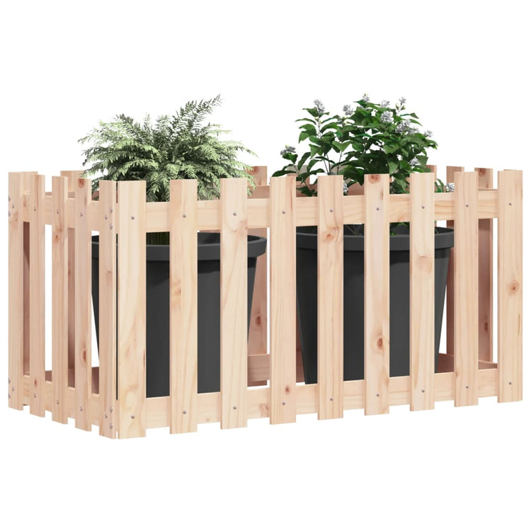 Planteur Vidaxl surélevé avec une clôture 100x50x70 cm en bois de pin