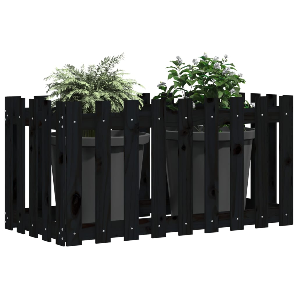 Vidaxl planter insenté HEK Design 100x50x70 cm Bois de pin noir