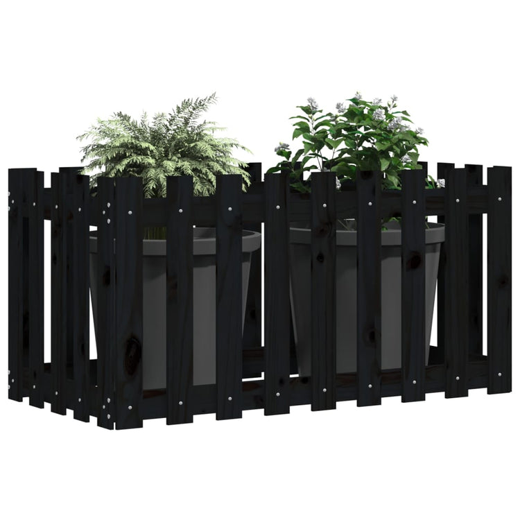 Vidaxl planter insenté HEK Design 100x50x70 cm Bois de pin noir
