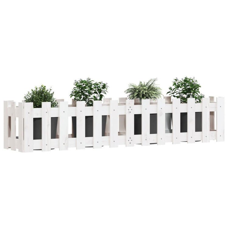 Vidaxl Planter Insense HEK Design 150x30x30 cm Pine Wood White
