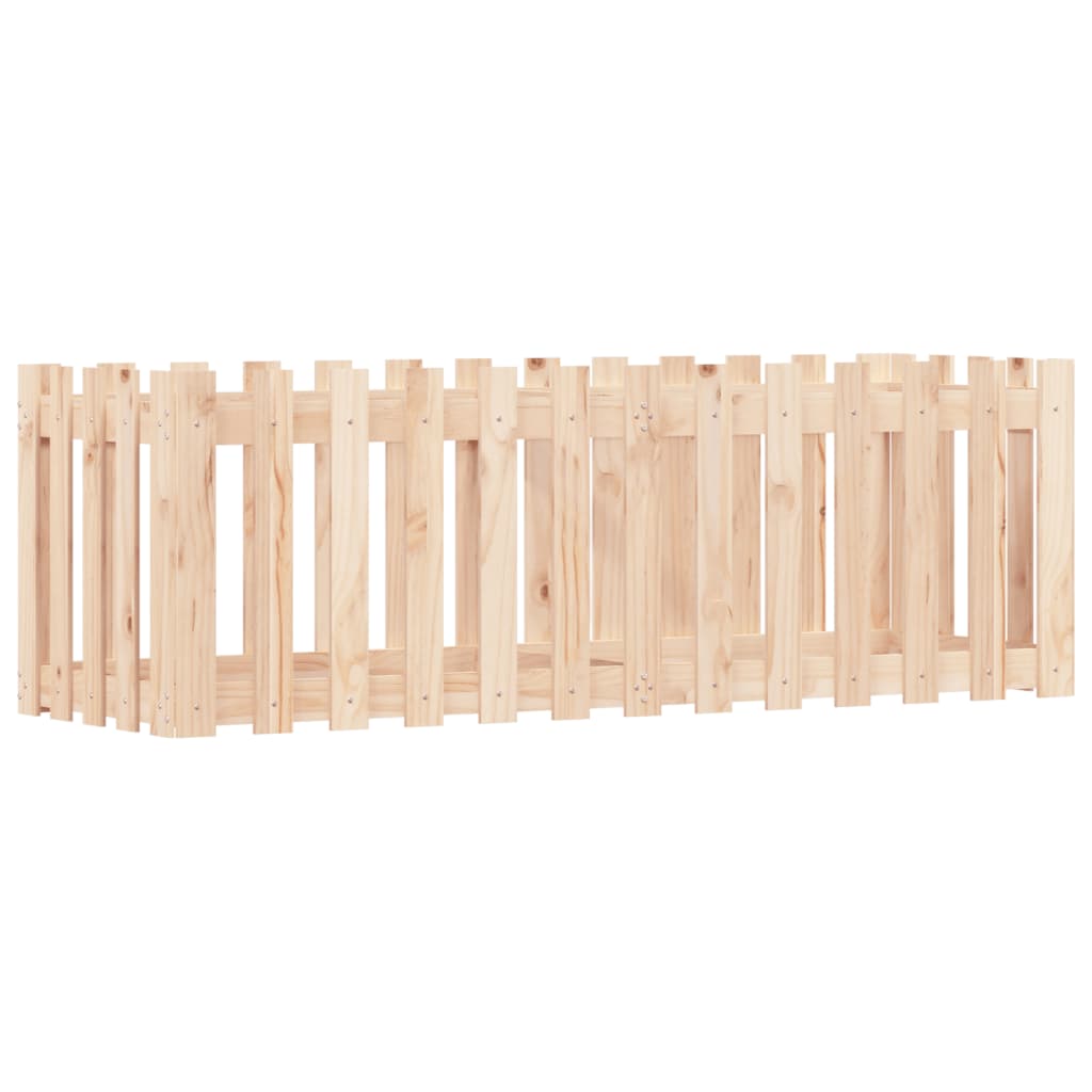 Planteur Vidaxl élevé avec conception de clôture 150x50x50 cm en bois de pin