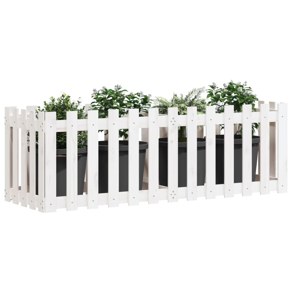 Vidaxl Planter Insense HEK Design 150x50x50 cm Pine Wood White