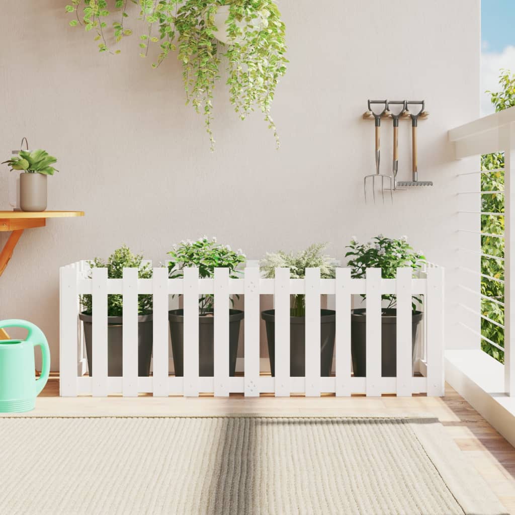 Vidaxl Planter Insense HEK Design 150x50x50 cm Pine Wood White