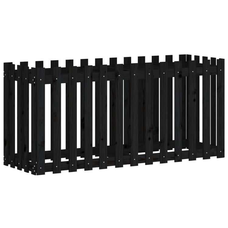 Vidaxl Planter Insense HEK Design 150x50x70 cm Pine Wood Black