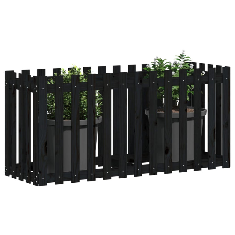 Vidaxl Planter Insense HEK Design 150x50x70 cm Pine Wood Black