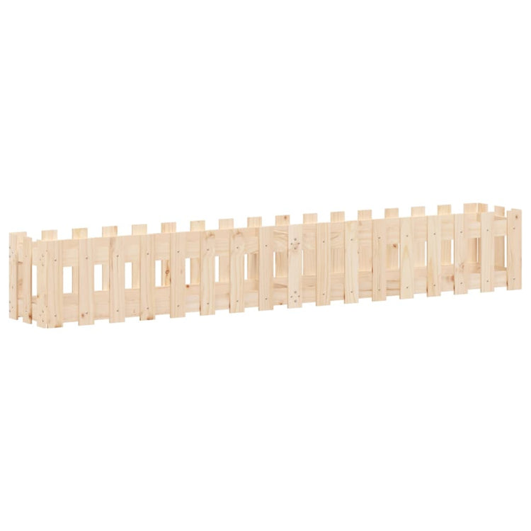 Planteur Vidaxl élevé avec conception de clôture 200x30x30 cm en bois de pin