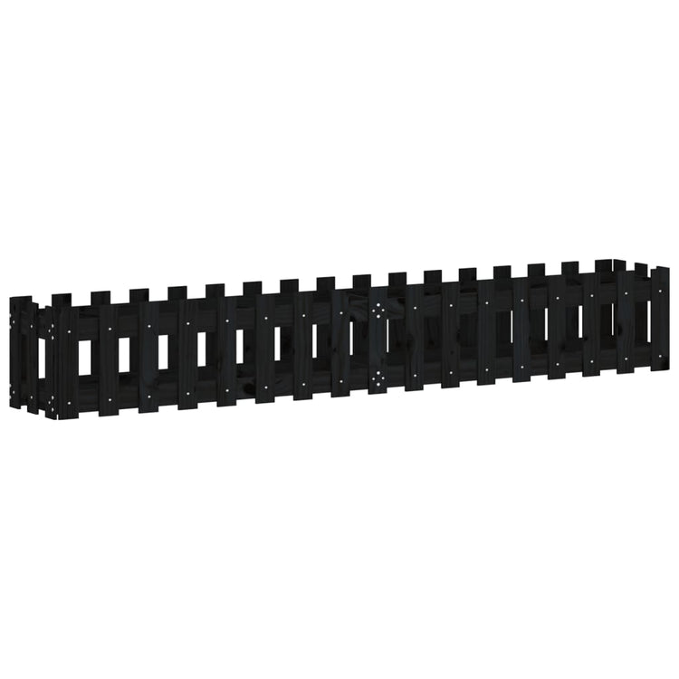 Vidaxl Planter Insense HEK Design 200x30x30 cm Pine Wood Black