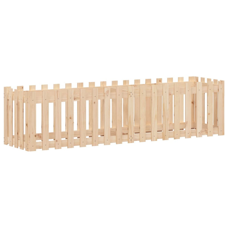 Planteur vidaxl surélevé avec une clôture 200x50x50 cm en bois de pin