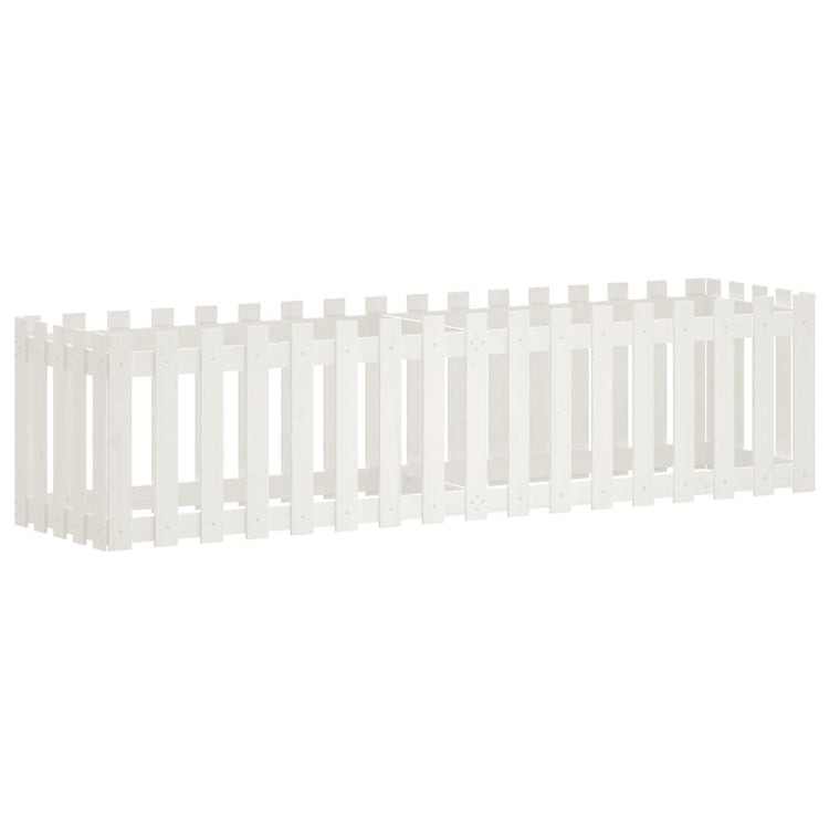 Vidaxl planteur insensible HEK Design 200x50x50 cm pin avec blanc