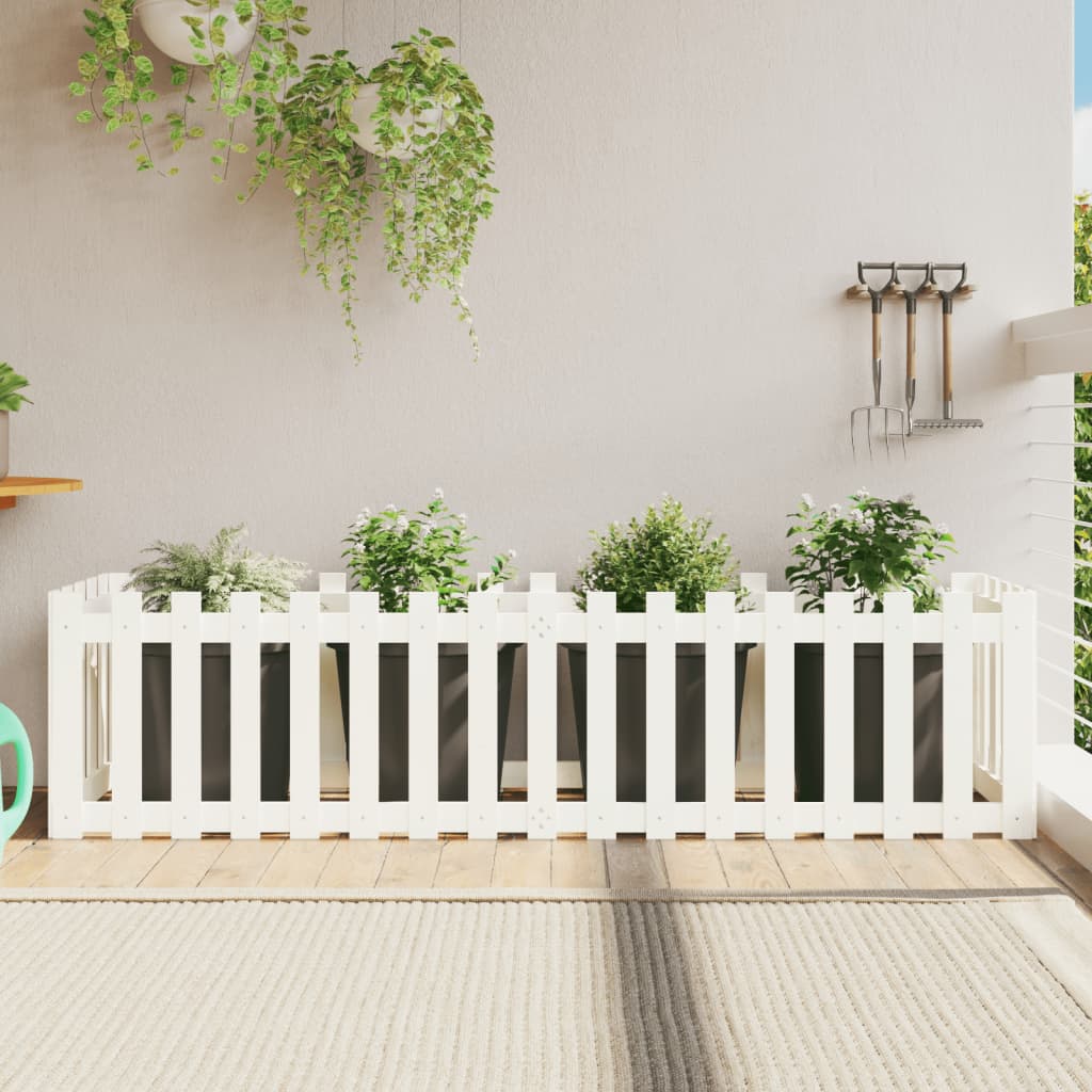 Vidaxl planteur insensible HEK Design 200x50x50 cm pin avec blanc