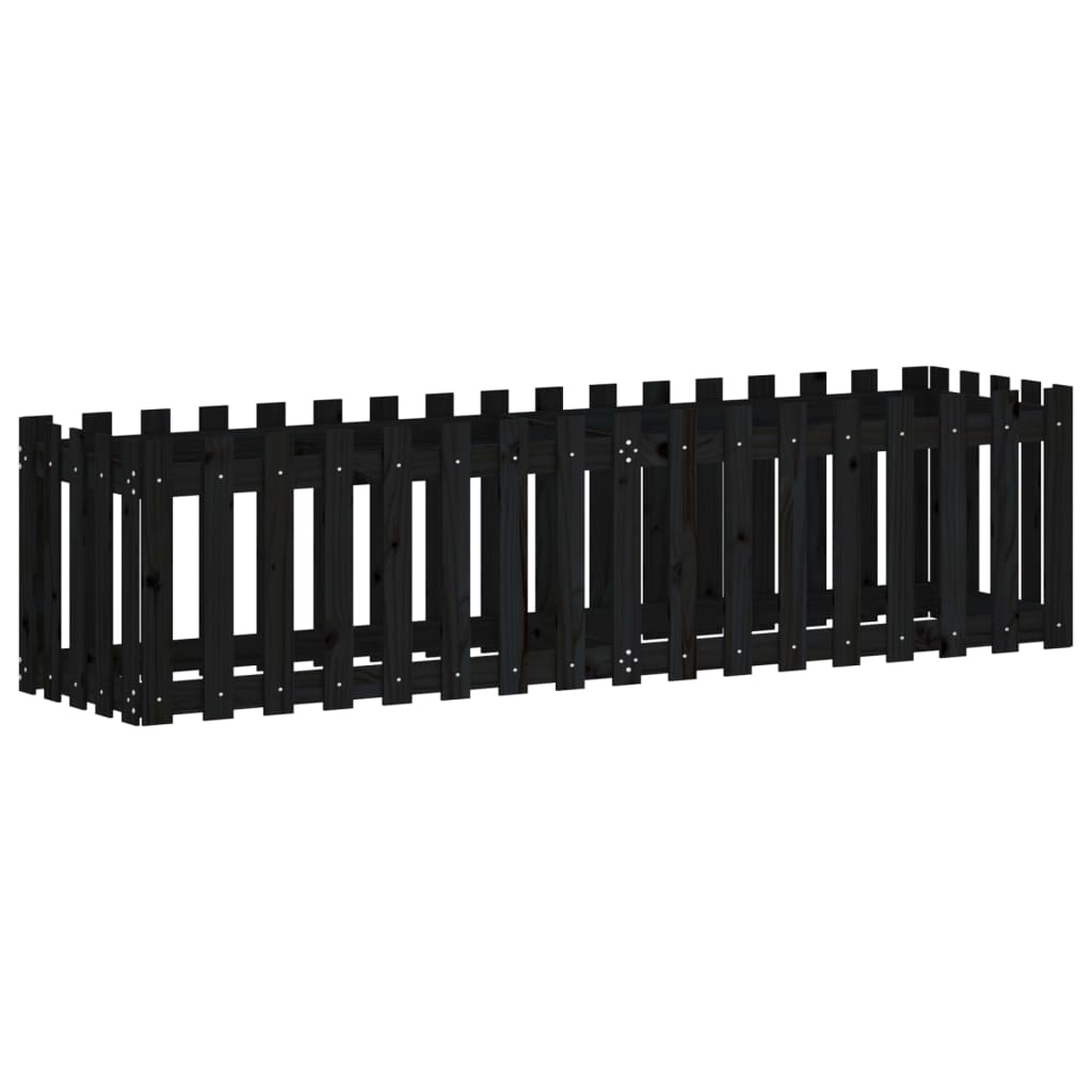 Vidaxl Planter Insense HEK Design 200x50x50 cm Pine Wood Black