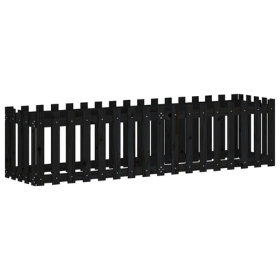 Vidaxl Planter Insense HEK Design 200x50x50 cm Pine Wood Black