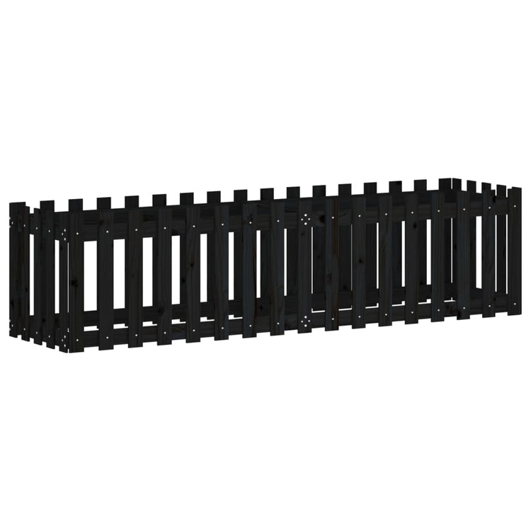 Vidaxl Planter Insense HEK Design 200x50x50 cm Pine Wood Black