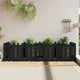 Vidaxl Planter Insense HEK Design 200x50x50 cm Pine Wood Black
