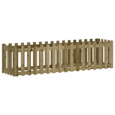 Vidaxl planteur accru la conception HEK 200x50x50 cm en bois imprégné