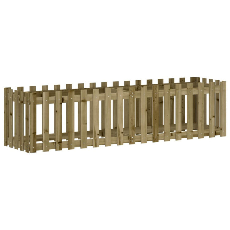 Vidaxl planteur accru la conception HEK 200x50x50 cm en bois imprégné