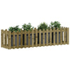 Vidaxl planteur accru la conception HEK 200x50x50 cm en bois imprégné